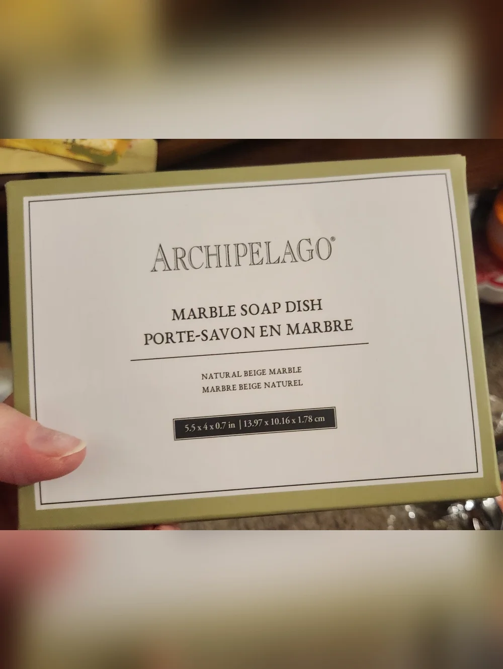 Archipelago Marble Soap Dish - Natural Beige